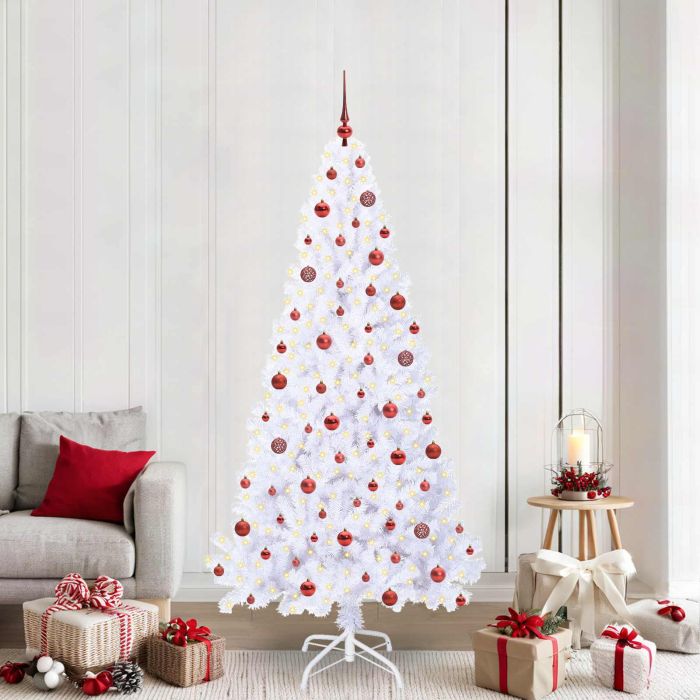 FIRROX Artificial Christmas Tree with Stand White 210 cm PVC and Steel