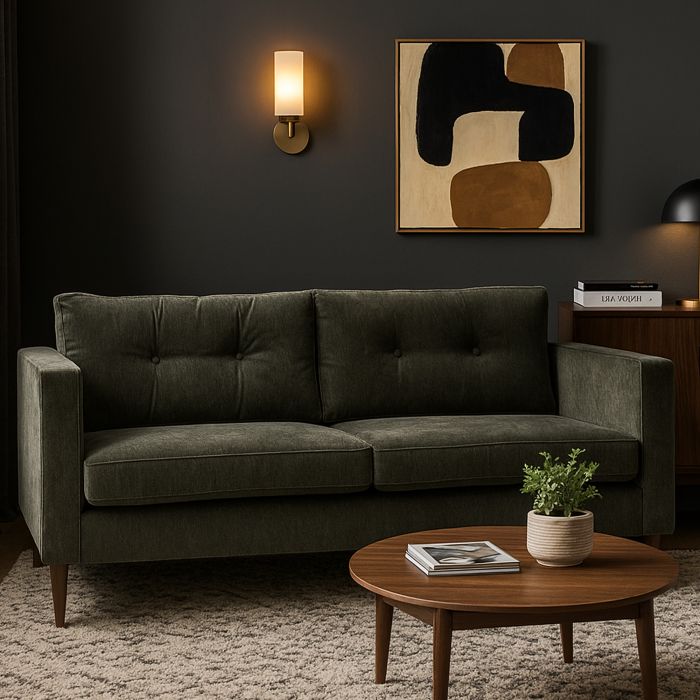 BROOKSTONE Fabric 3 Seater Sofa - Green