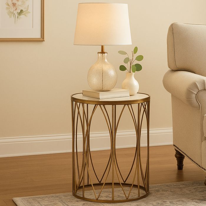 MAPLEBROOK Side Table - Gold