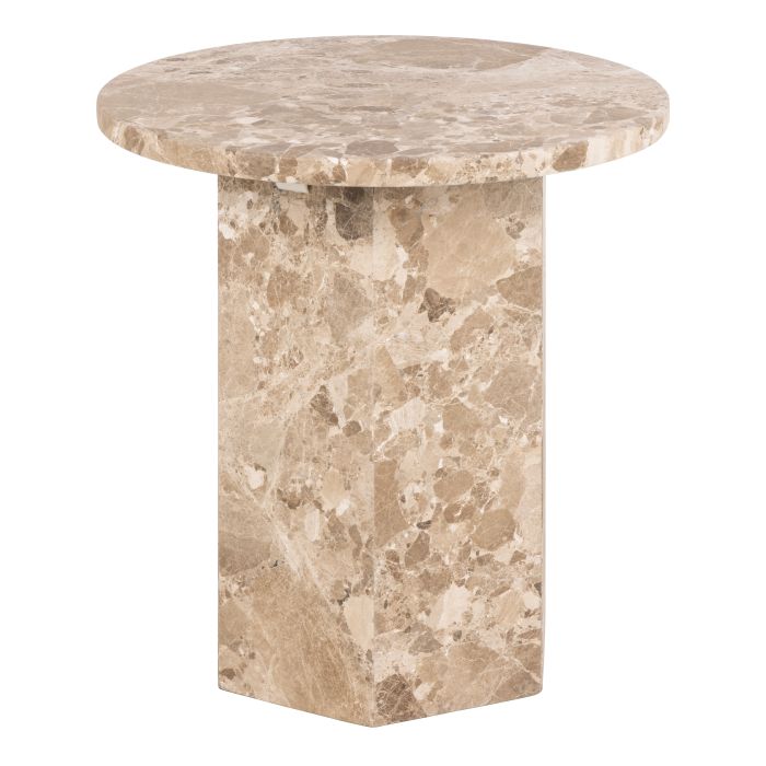 Side Table - NAXOS End Table Brown 50cm