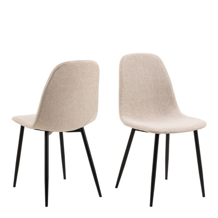 SELORA Dining Chair in Beige Set of 4