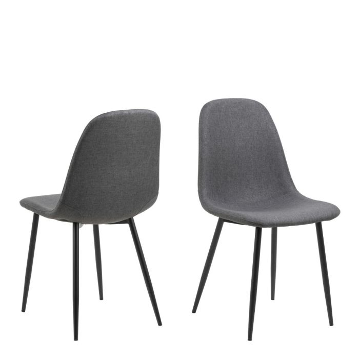 SELORA Dining Chair in Light Grey Set of 4