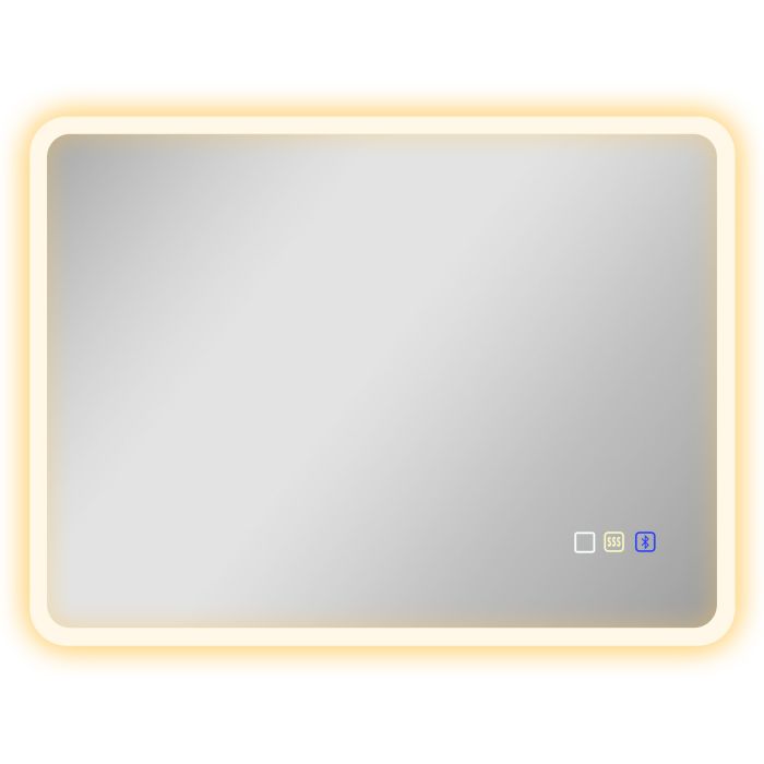 HERON 60 x 80 cm Backlit Illuminated Bathroom Mirror Silver Tone