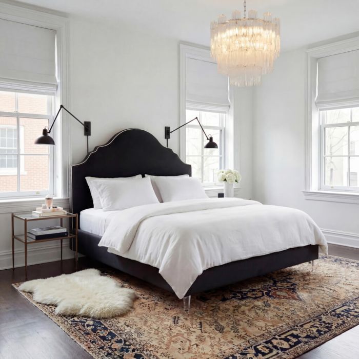 QUIVRA Double Fabric Bedframe - Onyx