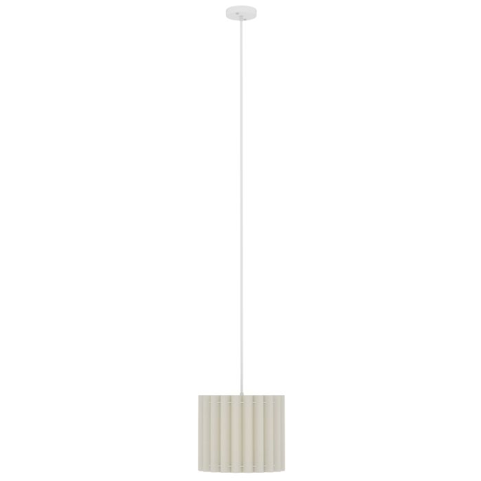 HERON Linen Pendant Light Modern Wave Ceiling Light Shade White
