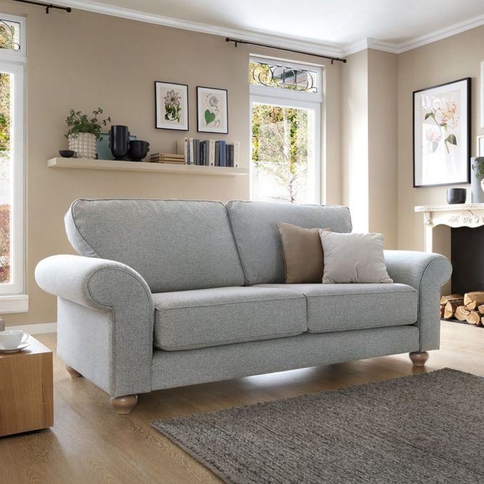 Ingrid 3 Seater Sofa - Light Grey