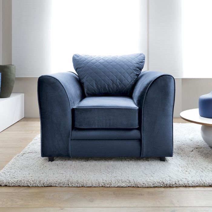 NIOMI Velvet Armchair - Dark Blue