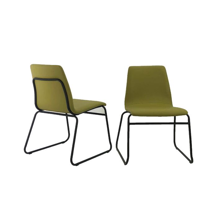 Harmonix Set of 6 PU Chairs - Green