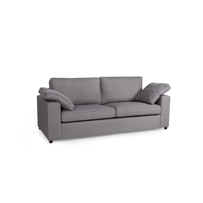 Amalfi Dream 3 Seater Fabric Sofa - Silver