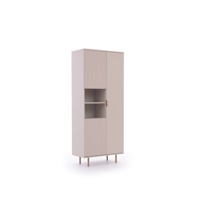 Display Rack - VOKA Display Cabinet Cashmere 80cm