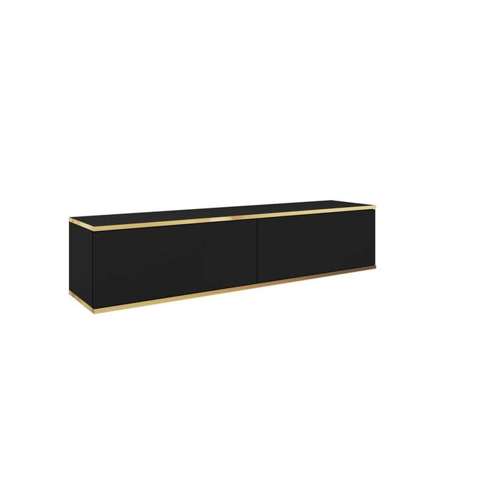 Display Rack - MAYA Display Cabinet Black 135cm