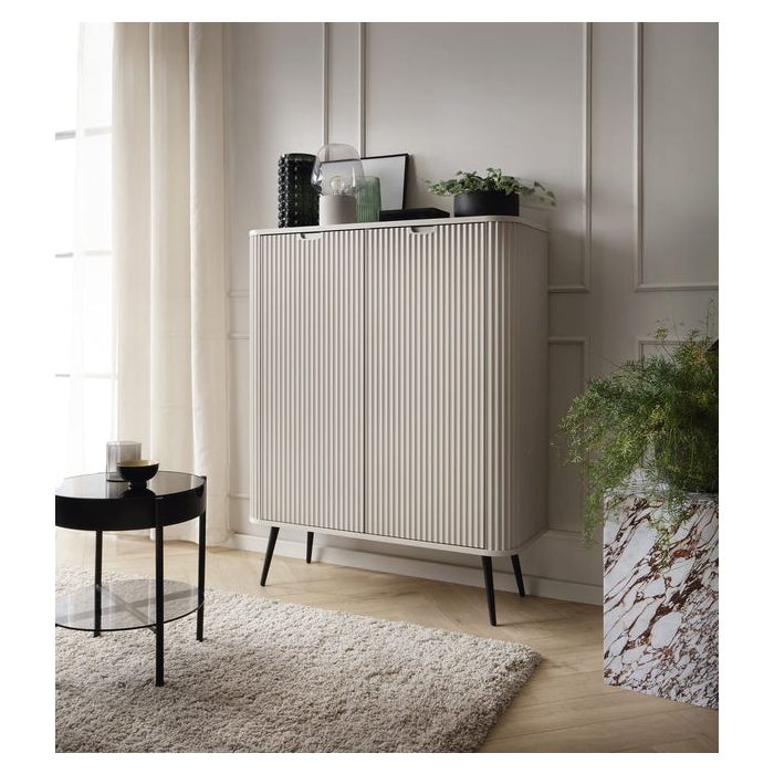 Display Rack - BETTINA Display Cabinet Cashmere 103cm