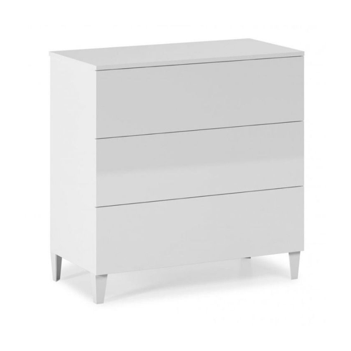 White Chest of Drawers - ADRIAN Medium Chest 3 Drawers