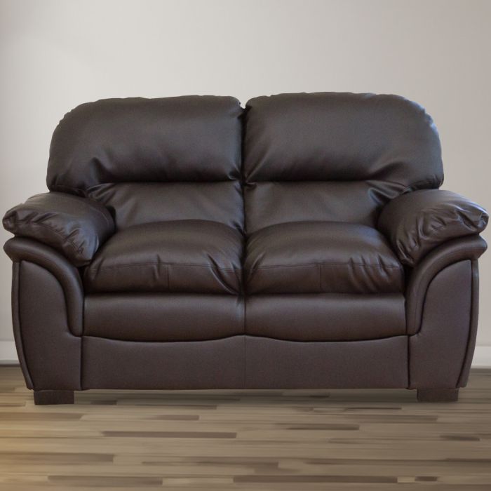 2 Seater - NOCERA Leather Sofa - Brown
