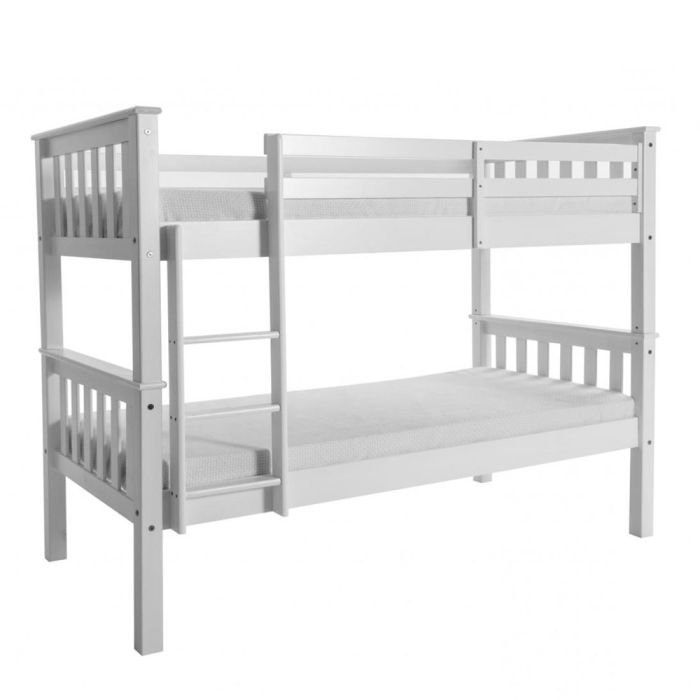 Versatile Sleeping Solution Oroville Bunk Bed Split into Two Single Beds - White Finish