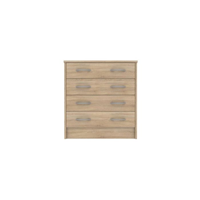 Natural Finish Chest of Drawers - BLACKPOOL Medium Chest 4 Drawers