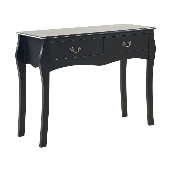 2 Drawer Console Table Black KLAWOCK