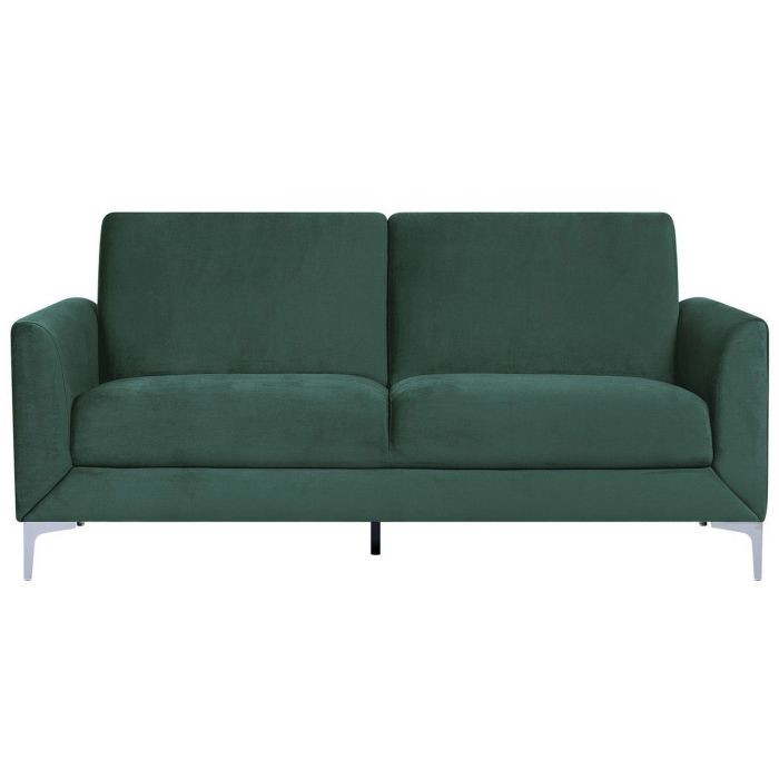 3 Seater Velvet Sofa Green FENES
