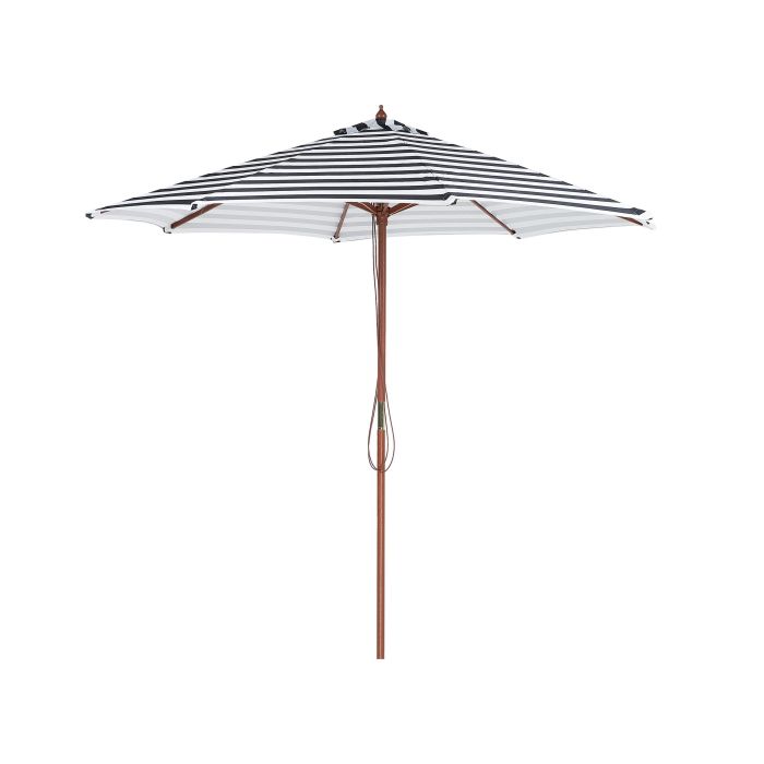 Garden Parasol 2.6 m Black and White FERENTILLO