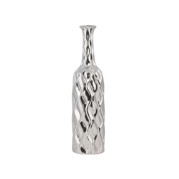 Stoneware Decorative Vase 45 Silver
