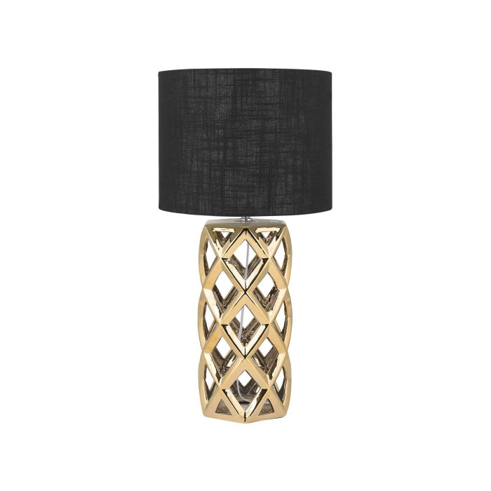 Ceramic Table Lamp Gold with Black SELJA
