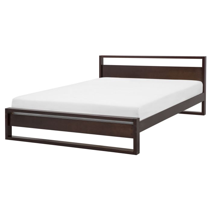 Wooden EU King Size Bed Dark GIULIA