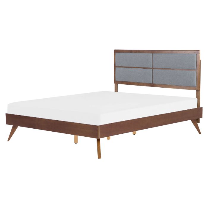 EU King Size Bed Dark Wood POISSY