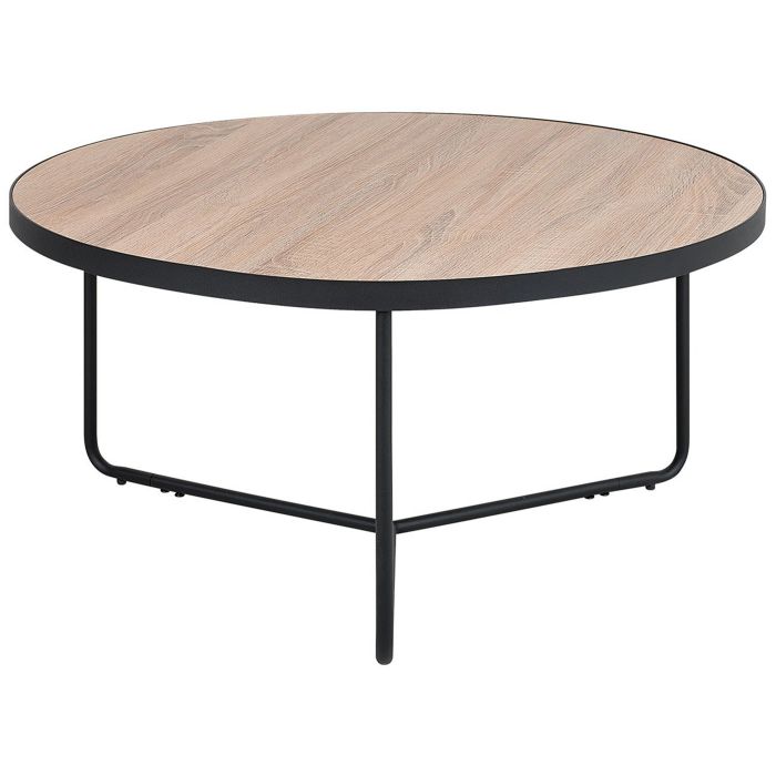 Coffee Table Light Wood with Black MELODY Big