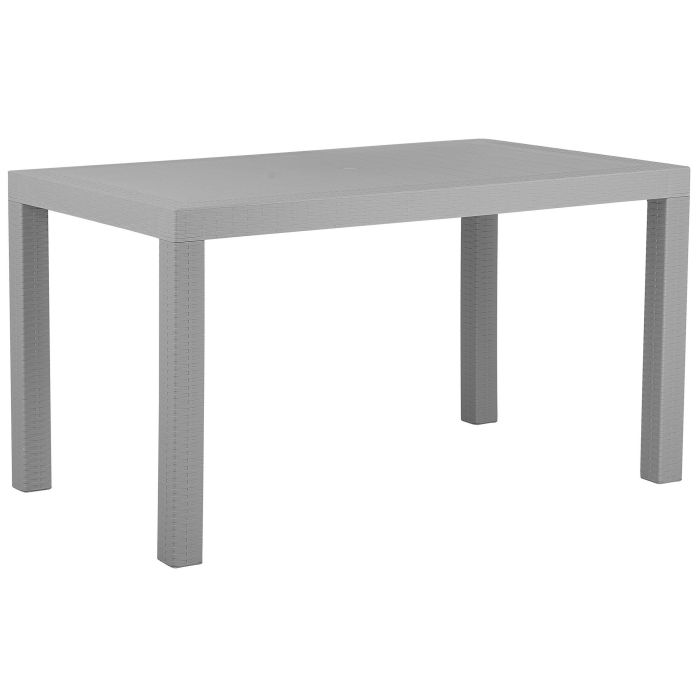 Garden Dining Table 140 x 80 cm Light Grey FOSSANO