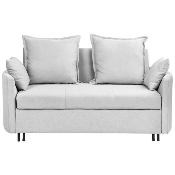 Fabric Sofa Bed Light Grey HOVIN