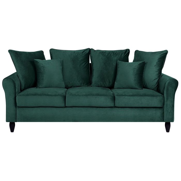 3 Seater Velvet Sofa Emerald Green BORNHOLM