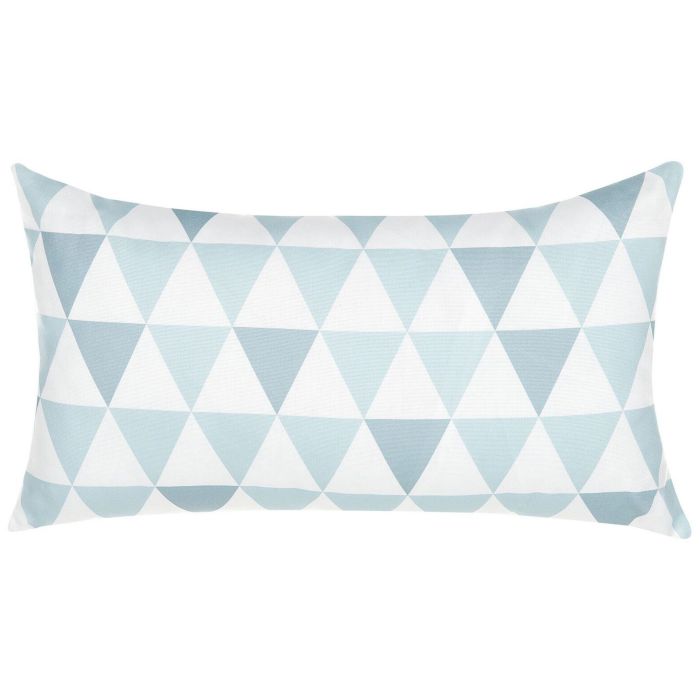 Outdoor Cushion Triangle Pattern 40 x 70 cm Blue and White TRIFOS