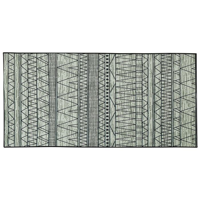 Area Rug Black and Grey 80x150cm
