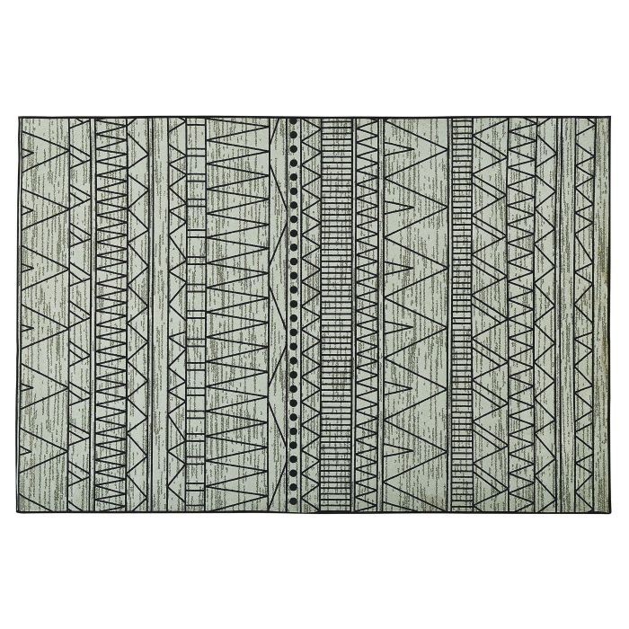 Area Rug Black and Grey 160x230cm