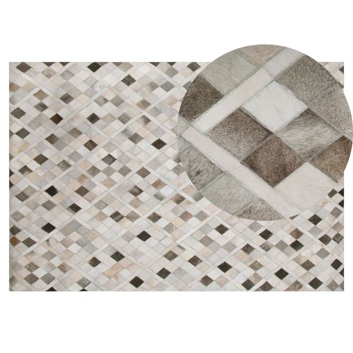 Cowhide Area Rug 140x200cm Multicolour