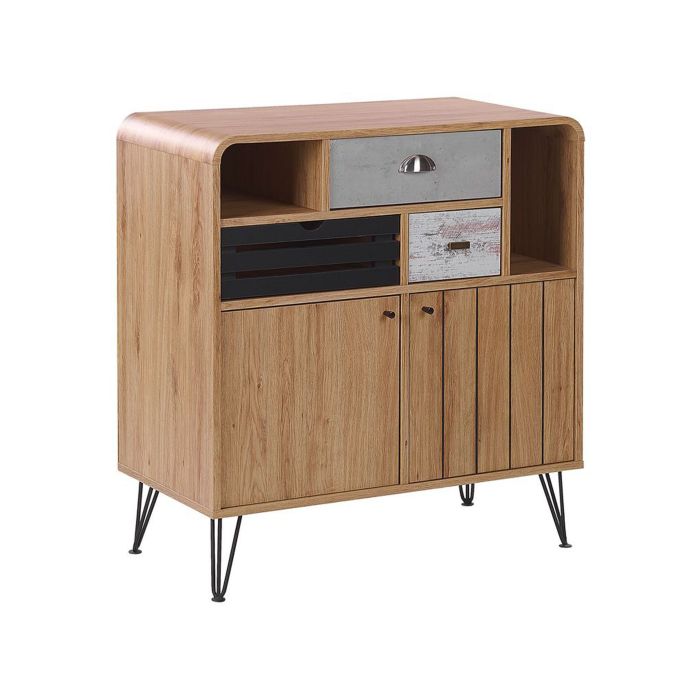 3 Drawer Sideboard Light Wood KYLE