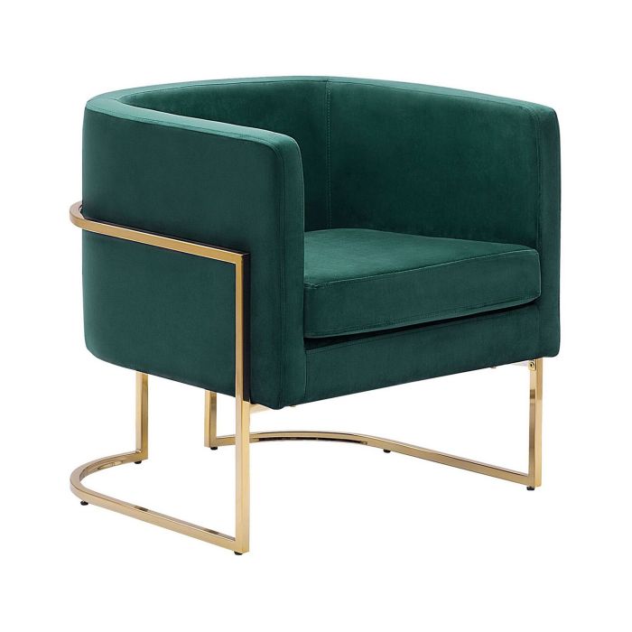 Velvet Armchair Dark Green SIRKKA