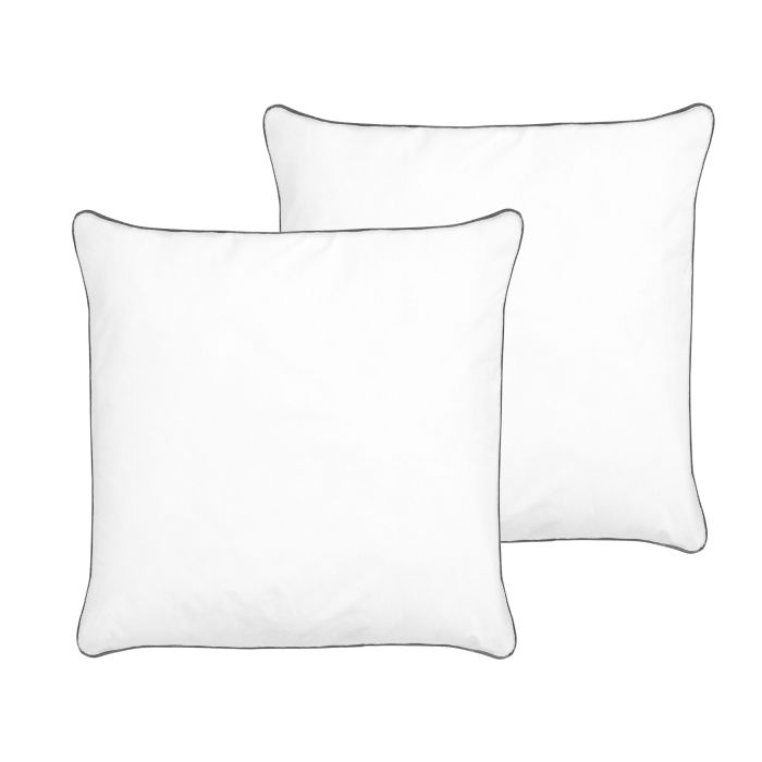 Set of 2 Microfibre Bed Low Profile Pillows 80 x 80 cm PELISTER