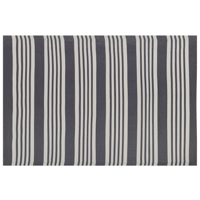 Outdoor Area Rug 120x180cm Black and Light Grey