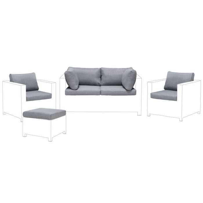 Outdoor Cushion Cover Set Grey MILANO