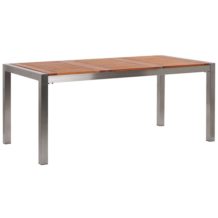 Eucalyptus Garden Dining Table 180 x 90 cm Light Wood GROSSETO
