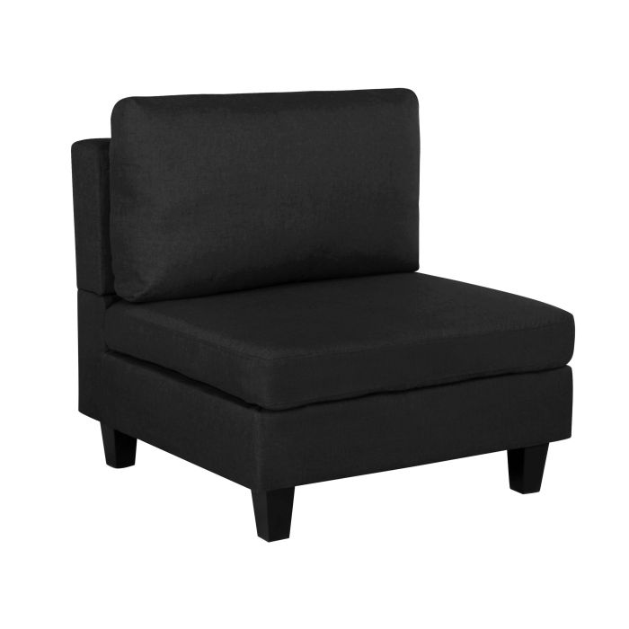 Fabric 1-Seat Section Black FEVIK