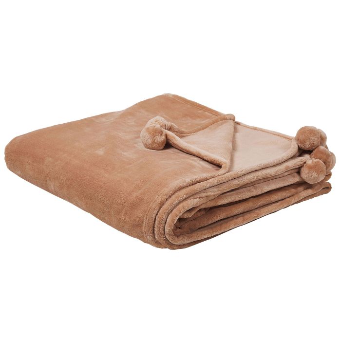 Blanket 200 x 220 cm Brown TERKE