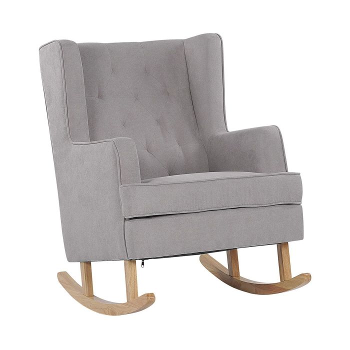 Fabric Rocking Chair Light Grey TRONDHEIM II