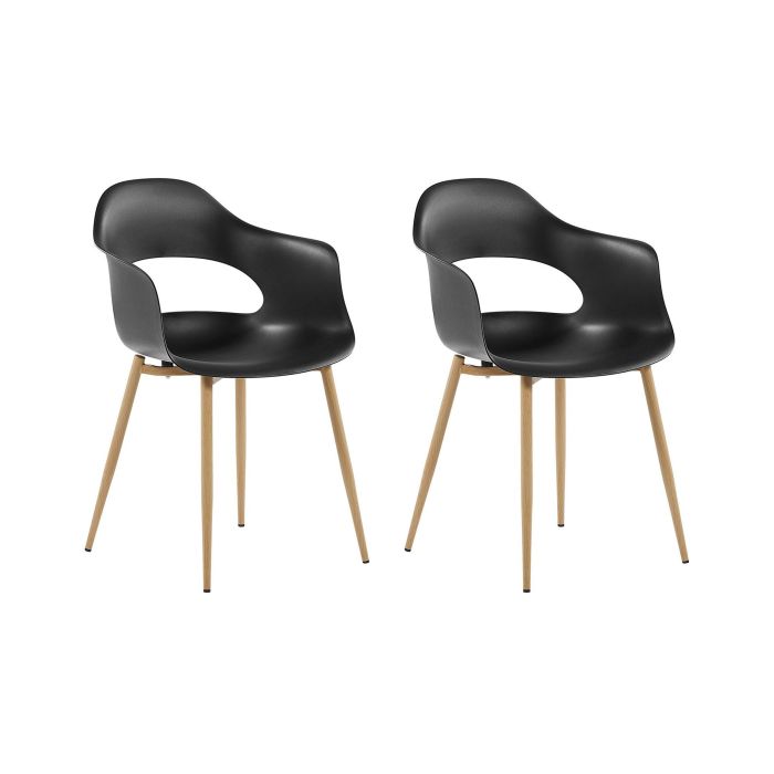 Set of 2 Dining Chairs Black UTICA