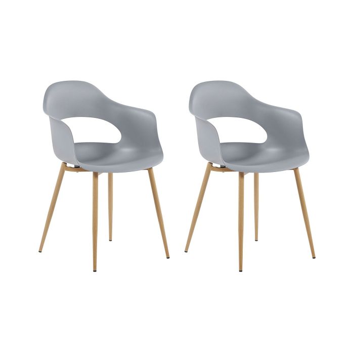 Set of 2 Dining Chairs Grey UTICA