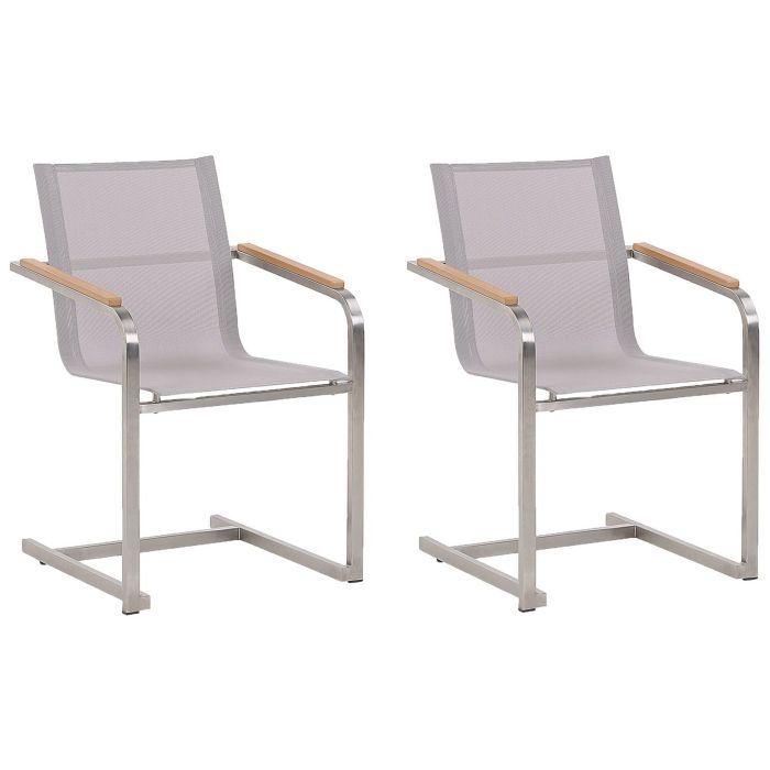 Set of 2 Garden Chairs Beige COSOLETO