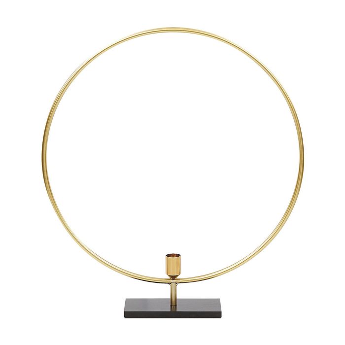 Metal Candlestick 45cm Gold