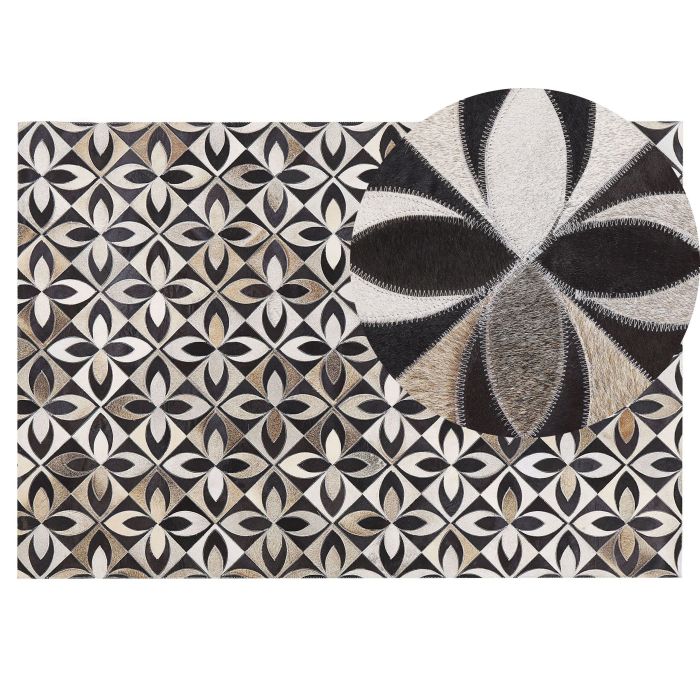 Cowhide Area Rug 140x200cm Multicolour