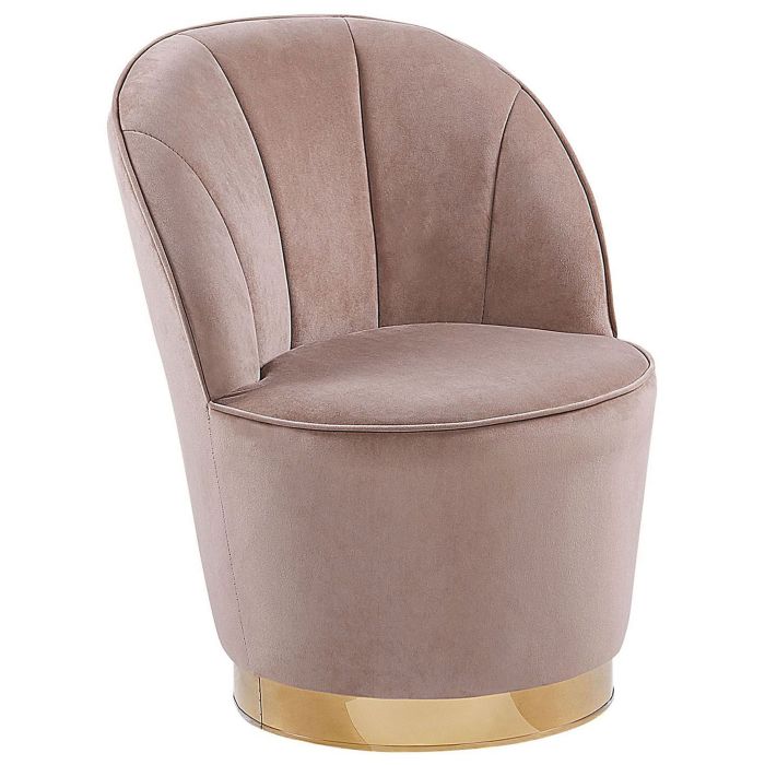 Velvet Armchair Beige ALBY